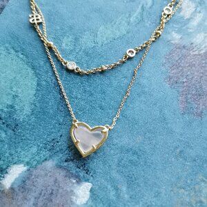 Alicia Bonnie In Love Gold Rose Quartz Necklace
